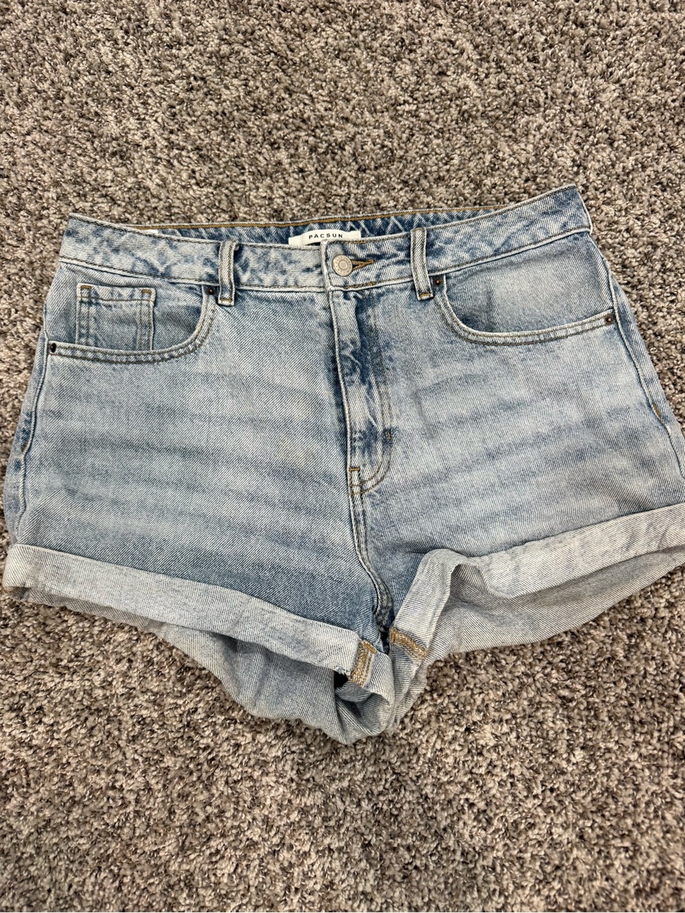 PacSun Light Blue Cuffed Denim Shorts